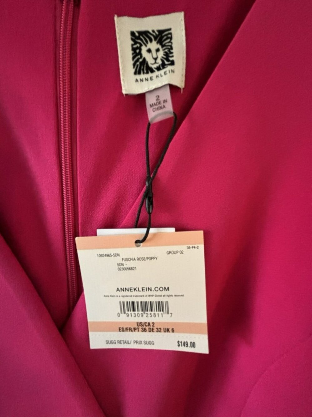 Anne Klein Dress Womens 4 Pink Fit & Flare V Neck Sleeveless Cocktail NWT - Picture 2 of 8